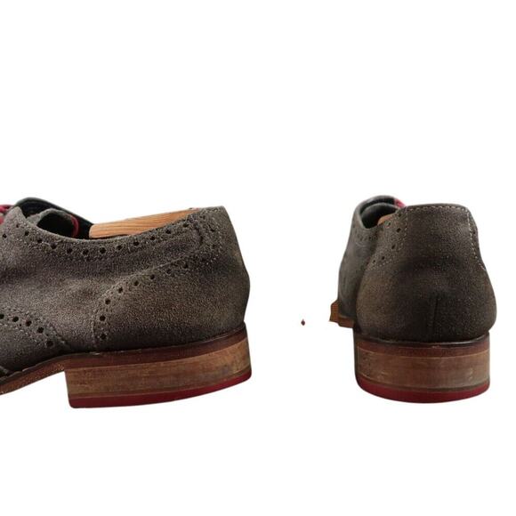 Cole Haan Shoes Mens 9 Oxford Wingtip Professional Formal Leather Classic Gray - Picture 6 of 16